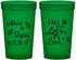 Custom Wedding 22 oz Translucent Cups - Fall In Love | 283