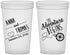 Custom Wedding 22 oz Translucent Cups - The Adventure Begins | 284