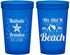 Custom Wedding 22 oz Translucent Cups - We Did It On The Beach | 287