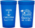 Custom Wedding 22 oz Translucent Cups - Sandy Feet Salty Kisses | 290