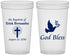 Custom Baptism 22 oz Translucent Cups - God Bless | 290005