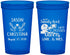 Custom Wedding 22 oz Translucent Cups - Sandy Feet Salty Kisses | 291
