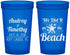 Custom Wedding 22 oz Translucent Cups - We Did It On The Beach | 294