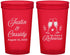 Custom Rehearsal Dinner 22 oz Translucent Cups - Eat Drink Rehearse | 30001