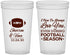Custom Wedding 22 oz Translucent Cups - Football | 302