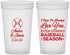 Custom Wedding 22 oz Translucent Cups - Baseball | 303