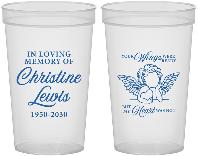 Custom Memorial 22 oz Translucent Cups - In Loving Memory | 310000