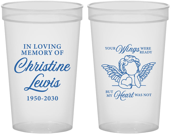 Custom Memorial 22 oz Translucent Cups - In Loving Memory | 310000