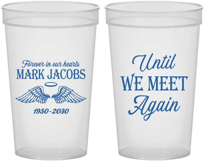 Custom Memorial 22 oz Translucent Cups - Until We Meet Again | 310002