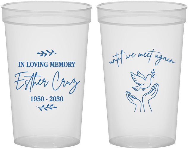 Custom Memorial 22 oz Translucent Cups - In Loving Memory | 310004