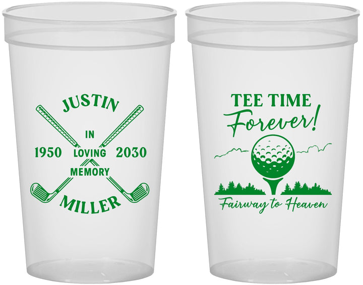 Custom Memorial 22 oz Translucent Cups - Fairway To Heavens | 310007