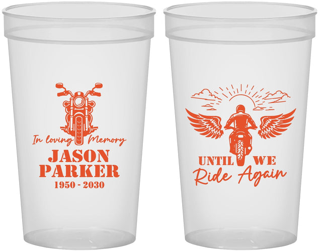 Custom Memorial 22 oz Translucent Cups - Until We Ride Again | 310016