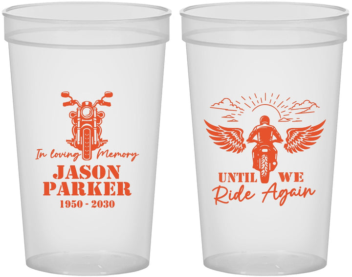 Custom Memorial 22 oz Translucent Cups - Until We Ride Again | 310016