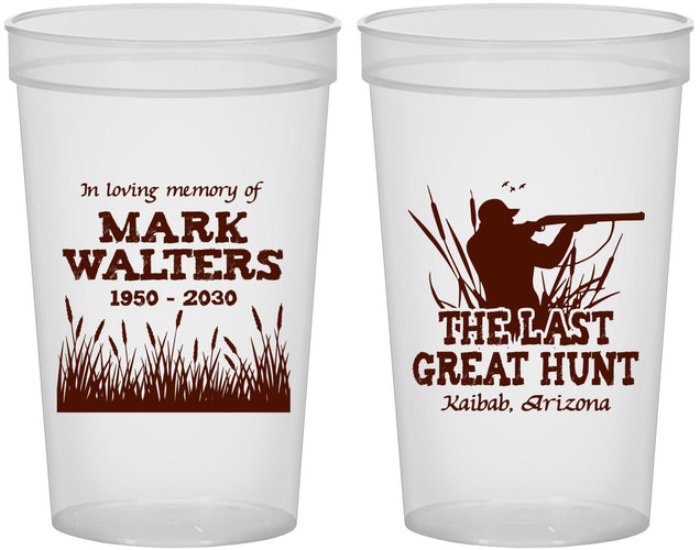 Custom Memorial 22 oz Translucent Cups - The Last Great Hunt | 310020