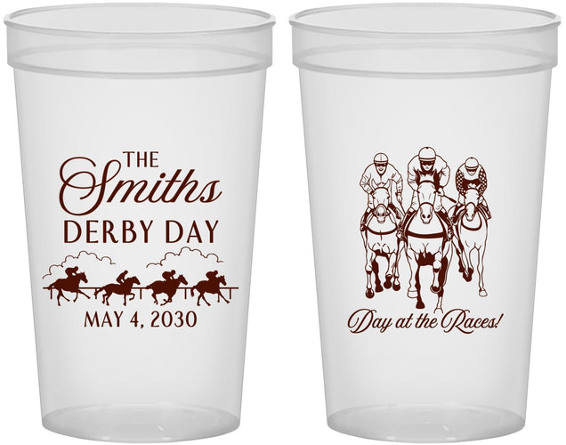 Custom Derby Day 22 oz Translucent Cups - Day At The Races | 320009