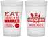 Custom Wedding 22 oz Translucent Cups - Eat Drink Be Married | 324