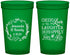Custom Wedding 22 oz Translucent Cups - Love Laughter Happily | 326