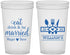 Custom Wedding 22 oz Translucent Cups - Eat Drink Be Married | 327