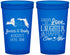 Custom Wedding 22 oz Translucent Cups - Love Laughter Happily | 329