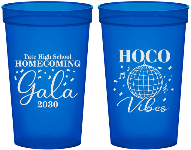 Custom Homecoming 22 oz Translucent Cups - Hoco Vibes | 330006