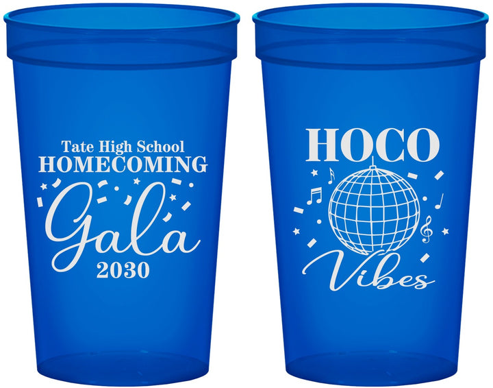 Custom Homecoming 22 oz Translucent Cups - Hoco Vibes | 330006