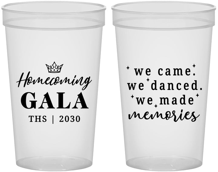 Custom Homecoming 22 oz Translucent Cups - Danced Made Memories | 330008