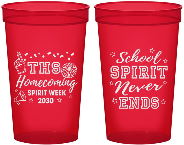 Custom Homecoming 22 oz Translucent Cups - Spirit Week | 330011