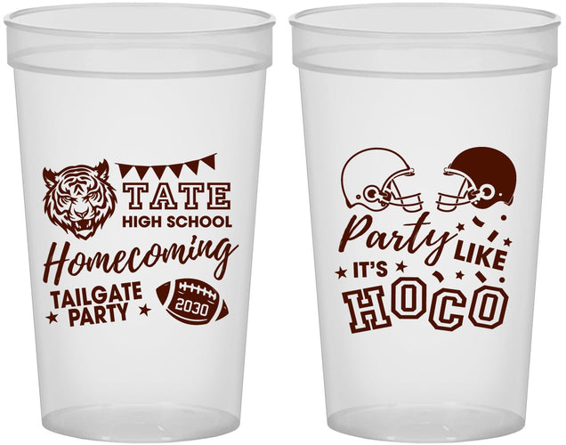 Custom Homecoming 22 oz Translucent Cups - Party Like Its Hoco | 330012
