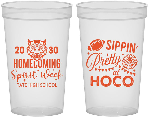 Custom Homecoming 22 oz Translucent Cups - Hoco Spirit Week | 330014