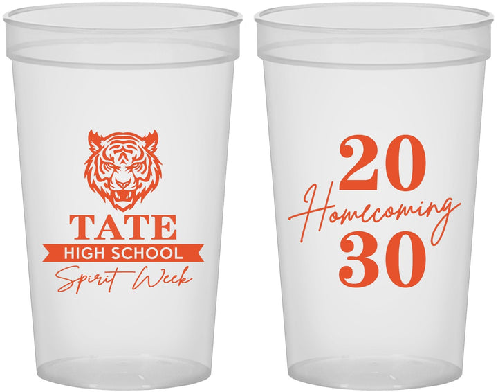 Custom Homecoming 22 oz Translucent Cups - Hoco Spirit Week | 330015