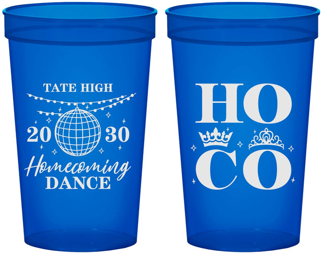 Custom Homecoming 22 oz Translucent Cups - Hoco Dance | 330016