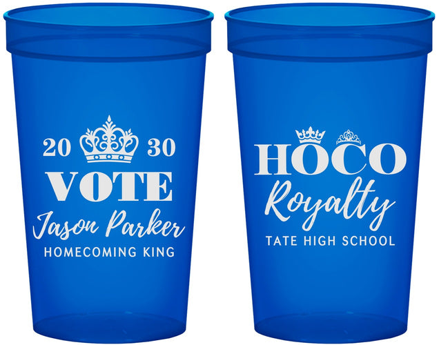 Custom Homecoming 22 oz Translucent Cups - Hoco King Vote | 330021