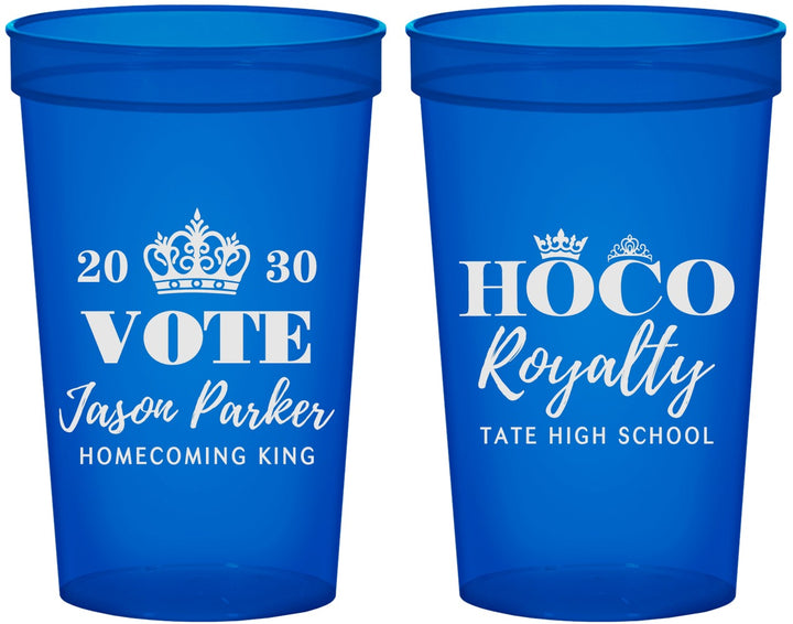 Custom Homecoming 22 oz Translucent Cups - Hoco King Vote | 330021