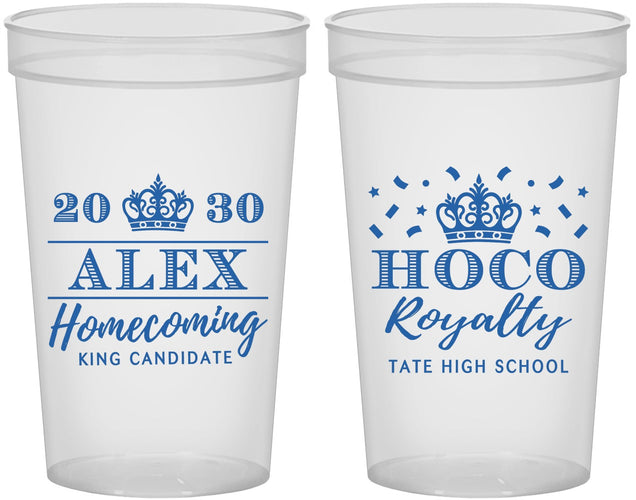 Custom Homecoming 22 oz Translucent Cups - Hoco King Vote | 330025