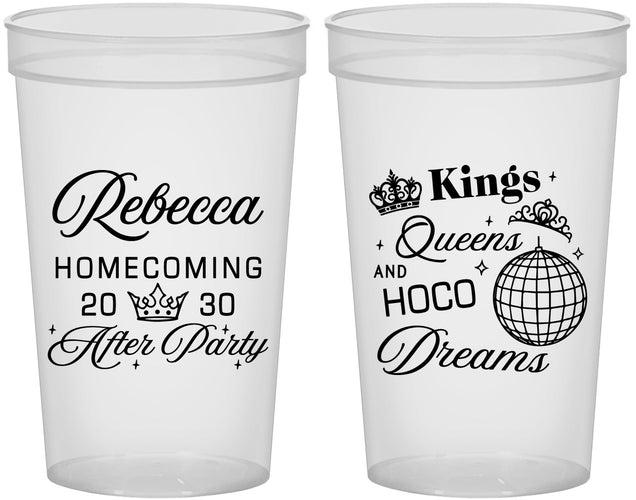 Custom Homecoming 22 oz Translucent Cups - Hoco After Party | 330027