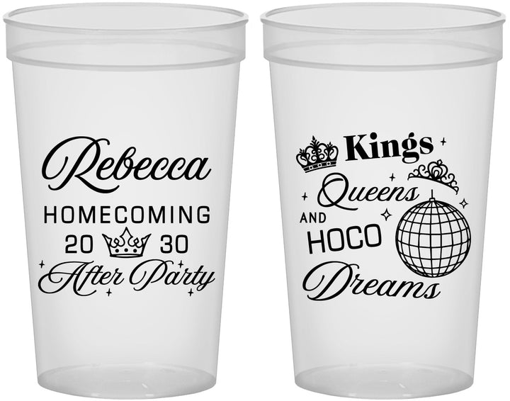 Custom Homecoming 22 oz Translucent Cups - Hoco After Party | 330027