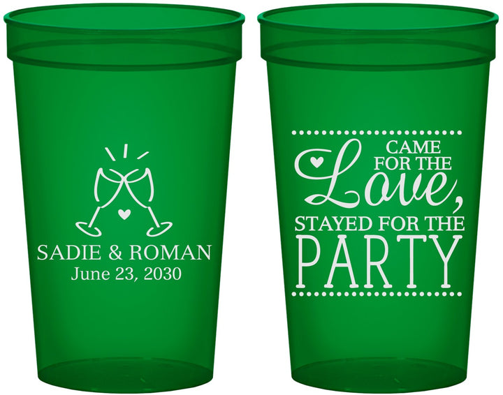 Custom Wedding 22 oz Translucent Cups - Love Party | 331