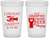 Custom Wedding 22 oz Translucent Cups - Crawfish Boil | 333