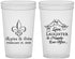 Custom Wedding 22 oz Translucent Cups - Love Laughter Happily | 338