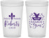 Custom Wedding 22 oz Translucent Cups - Mardi Gras | 339