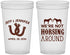 Custom Wedding 22 oz Translucent Cups - Horseshoe | 340