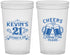 Custom 21st Birthday 22 oz Translucent Cups - Cheers To Twenty One Years | 340000