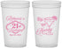 Custom 21st Birthday 22 oz Translucent Cups - Sip Sip Hooray Vegas | 340006