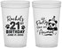 Custom 21st Birthday 22 oz Translucent Cups - Party Like An Animal Panda | 340021