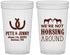 Custom Wedding 22 oz Translucent Cups - Horseshoe | 342