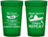 Custom Wedding 22 oz Translucent Cups - Fiesta Siesta Tequila Repeat | 344