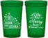 Custom Wedding 22 oz Translucent Cups - Left The Farm Tractor | 352