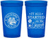 Custom Wedding 22 oz Translucent Cups - Started On The Beach | 362
