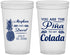 Custom Wedding 22 oz Translucent Cups - Pina Colada | 364
