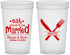 Custom Wedding 22 oz Translucent Cups - Eat Drink Be Married | 368